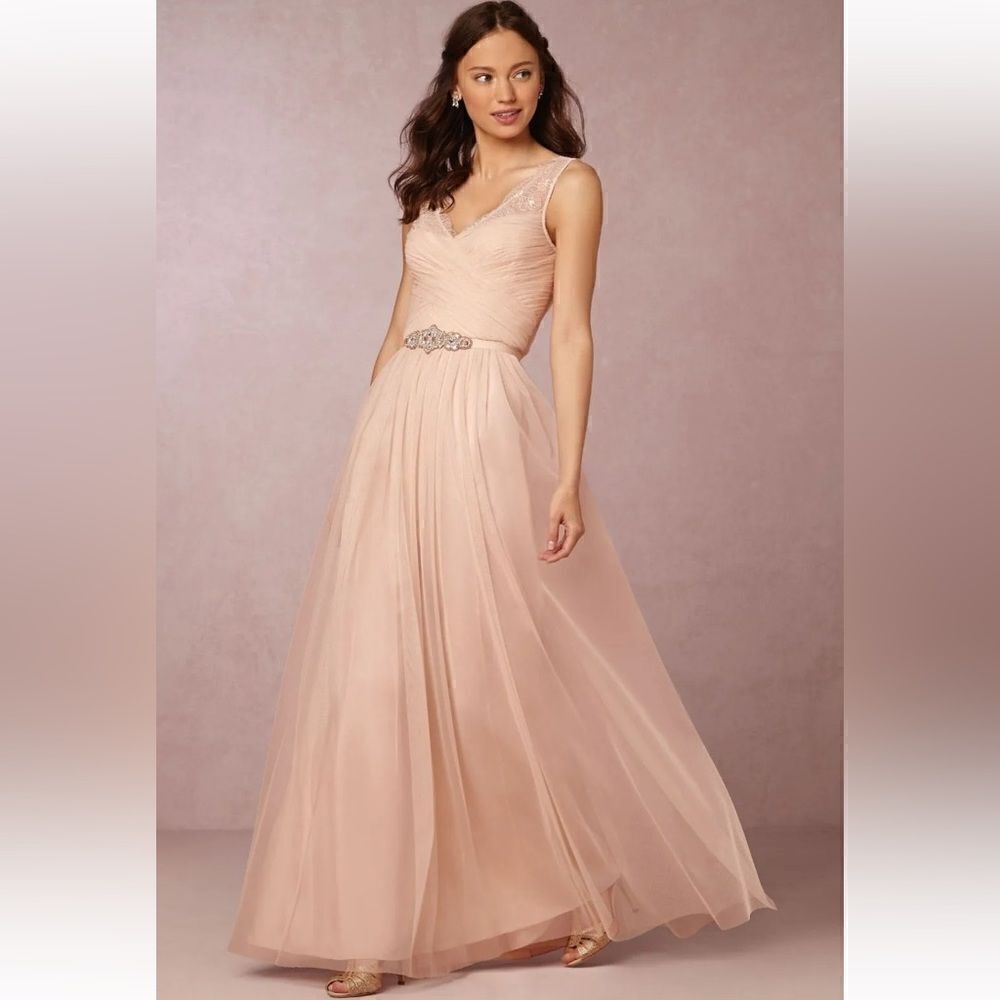 ANTHROPOLOGIE - BHLDN Fleur blush Dress size 26